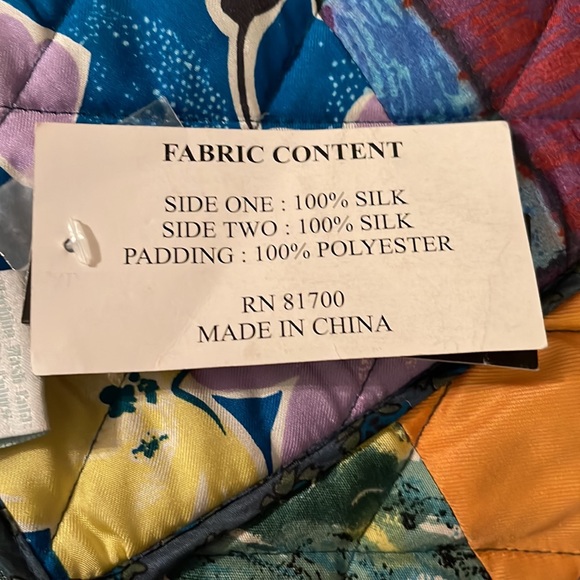 ❌SOLD❌New Patchwork silk reversible women's jacket coat size 2XL - Picture 7 of 17